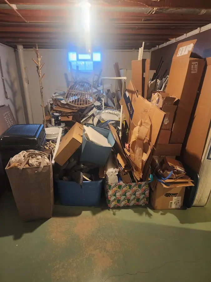 Roll-off dumpster container at job site for 20 Yard Dumpster Rental in Chino Hills